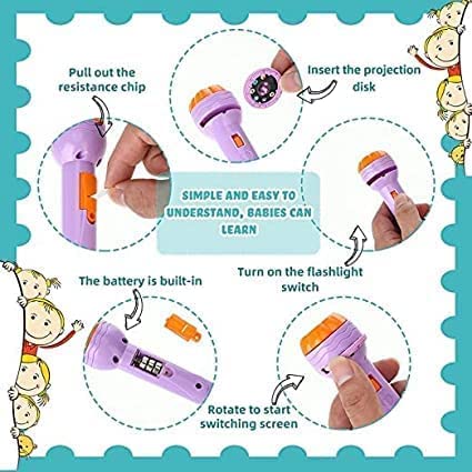Fun Kids Projection Night Light Flashlight