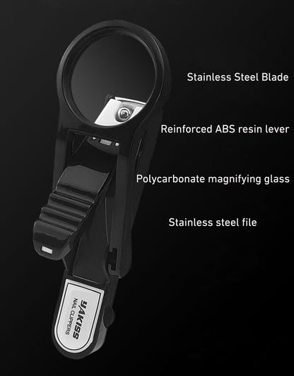 Precise 2X Magnifying Nail Clipper with Sharp Edges
