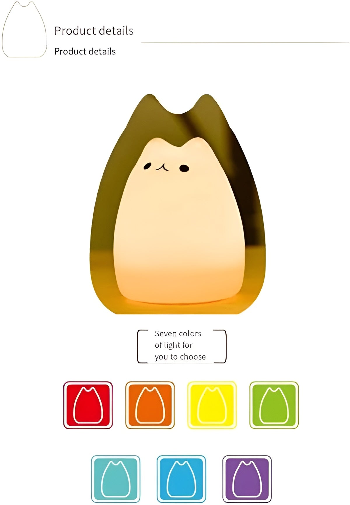Cute Kids Nightlight Dream Cat