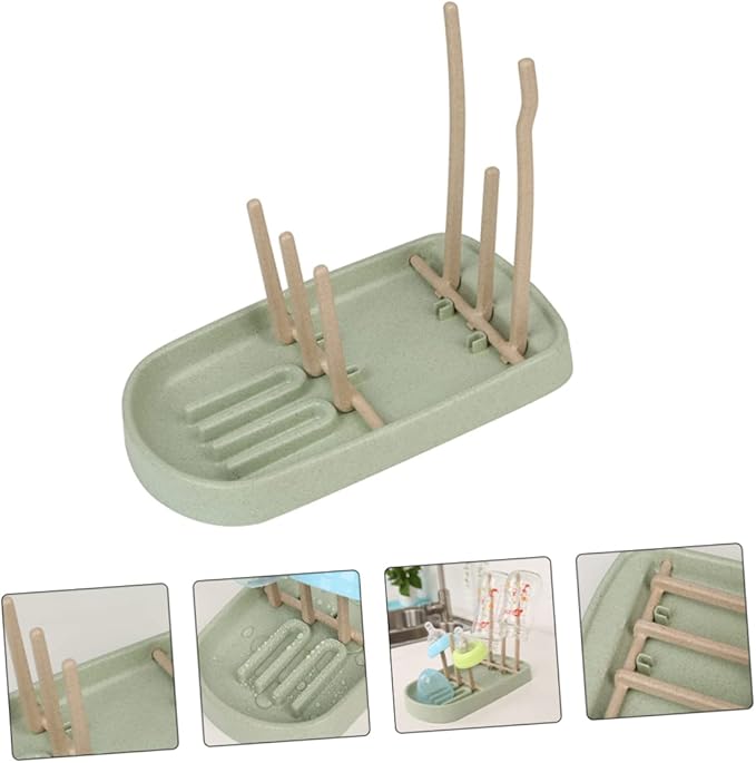 Baby Bottle Drain Rack with Storage Tray