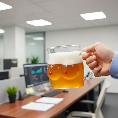 Funny Double Wall Glass Novelty Mug