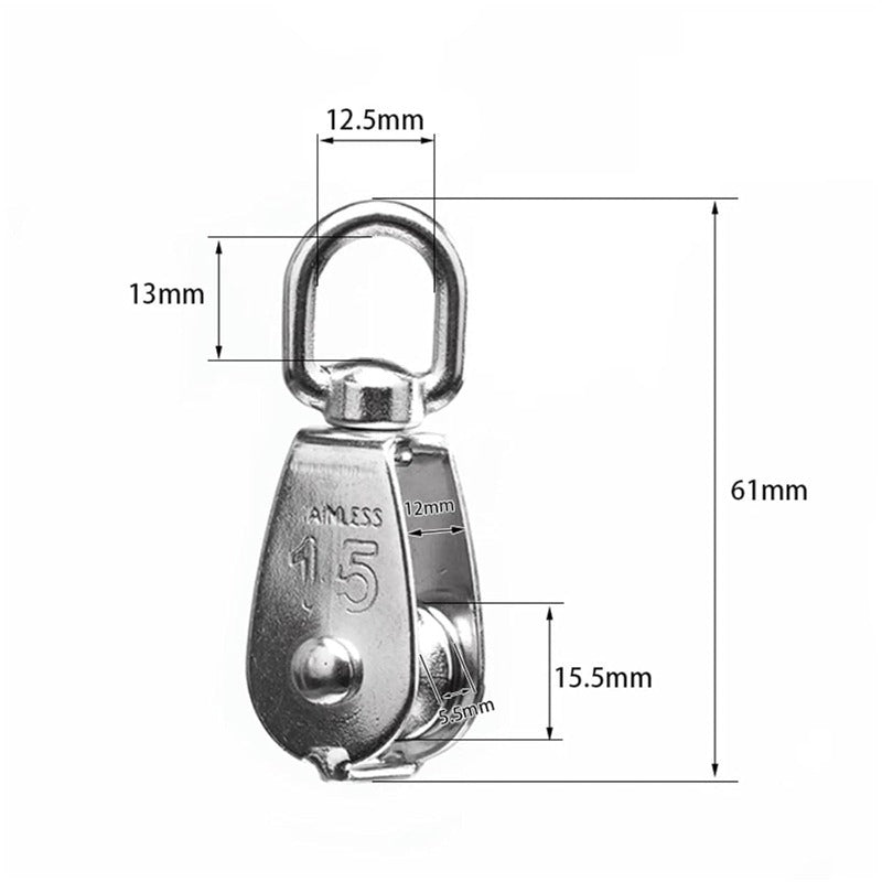 Heavy Duty Steel Swing Pulley Block - Luxicro
