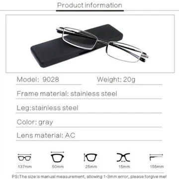 Compact Travel Folding Reading Glasses