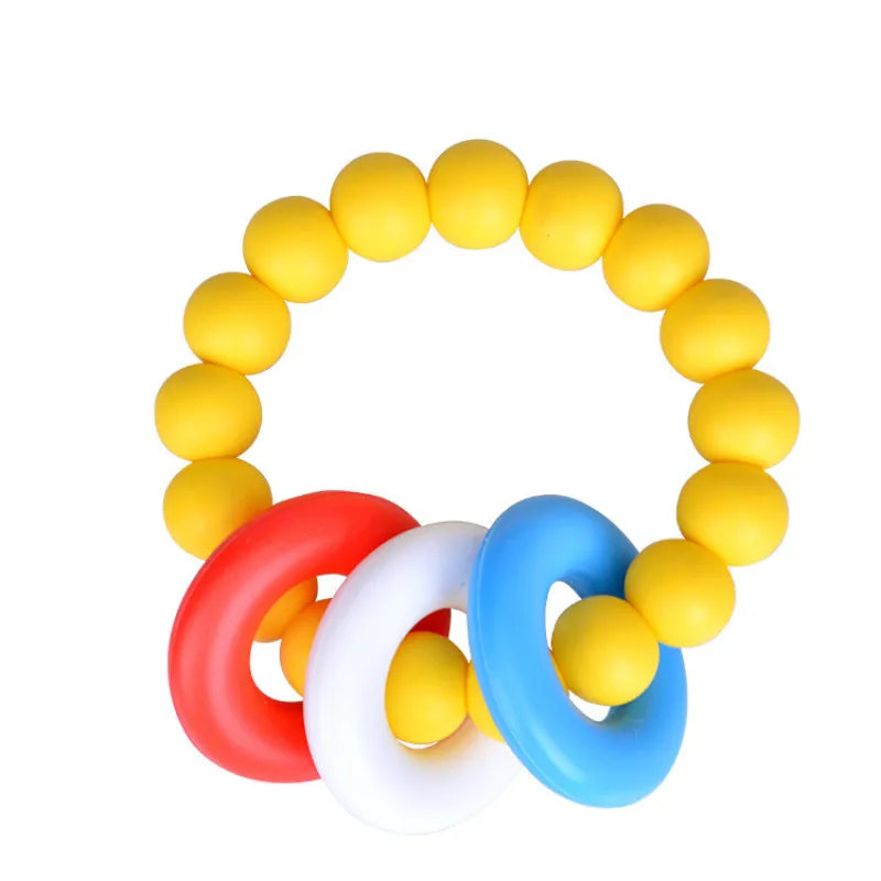 Soft Baby Teether Toy with Colorful Rings