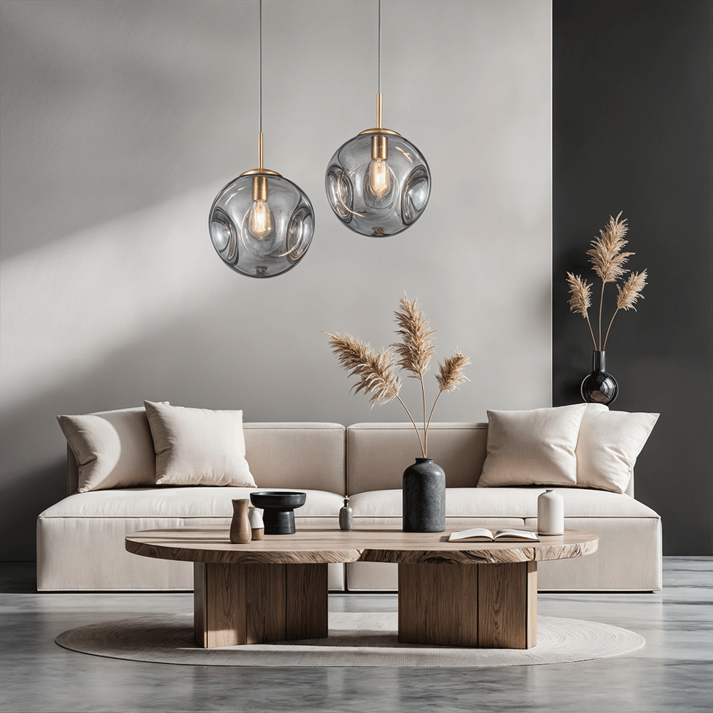 Sleek Glass Drop Ceiling Light Modern Home Lamp
