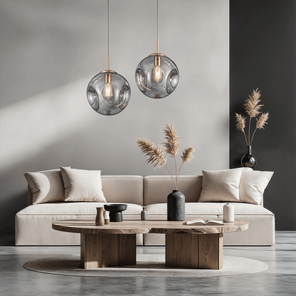 Sleek Glass Drop Ceiling Light Modern Home Lamp