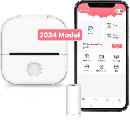 Compact Travel Printer with Bonus Paper Refill