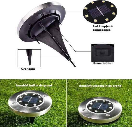 Bright Solar Powered Outdoor Garden Lights