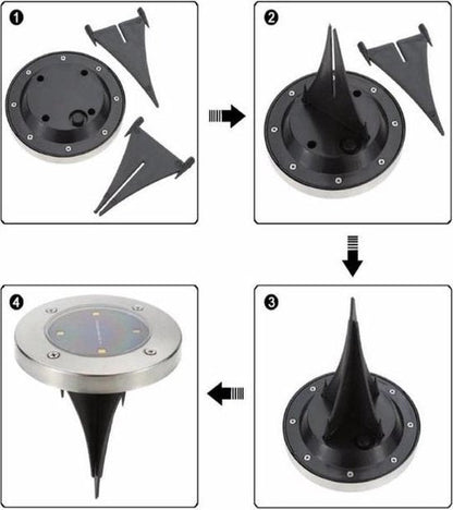 Bright Solar Powered Outdoor Garden Lights