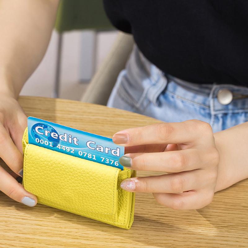 Thin Genuine Leather Wallet with RFID Blocking