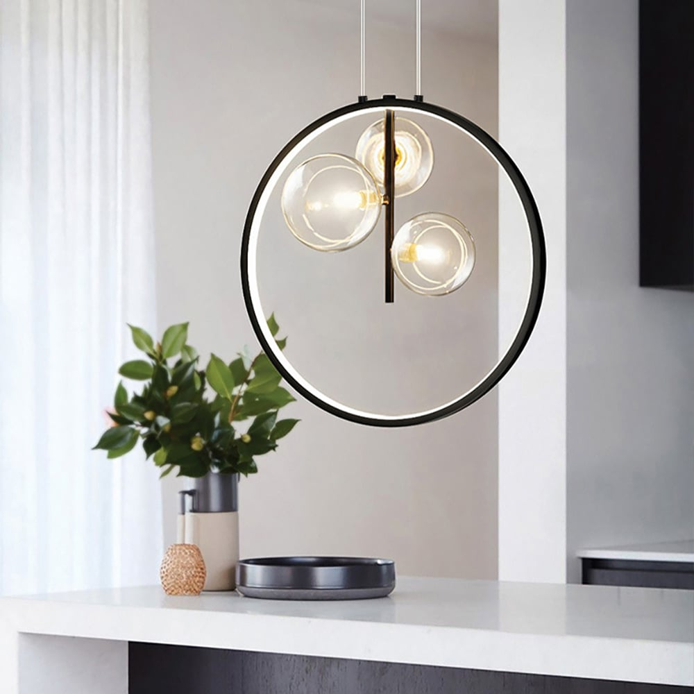 Modern Round Glass Hanging Light