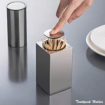 Stainless Steel Toothpick Holder - Clean and Compact