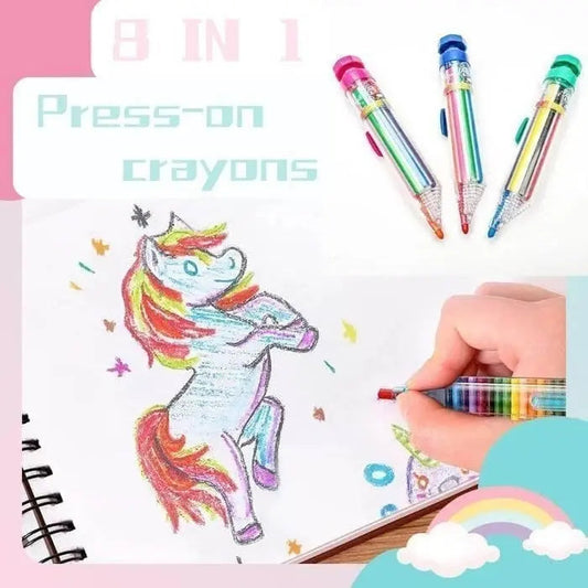 Bright 8 Pack Colored Pencils - Luxicro