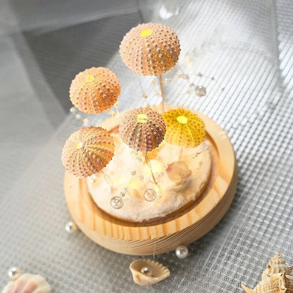 Beachy Seashell Decor Table Lamp