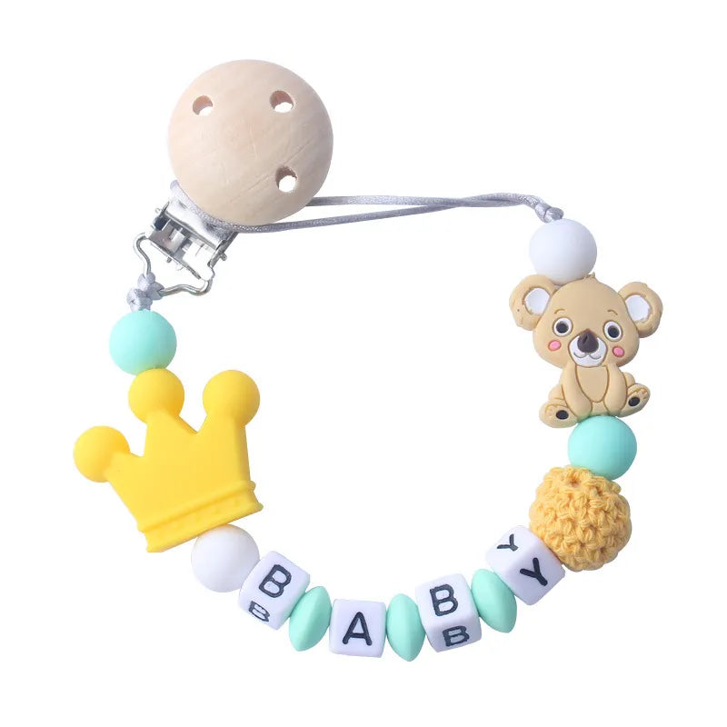 Adorable Infant Pacifier Holder with Soft Toy Crown