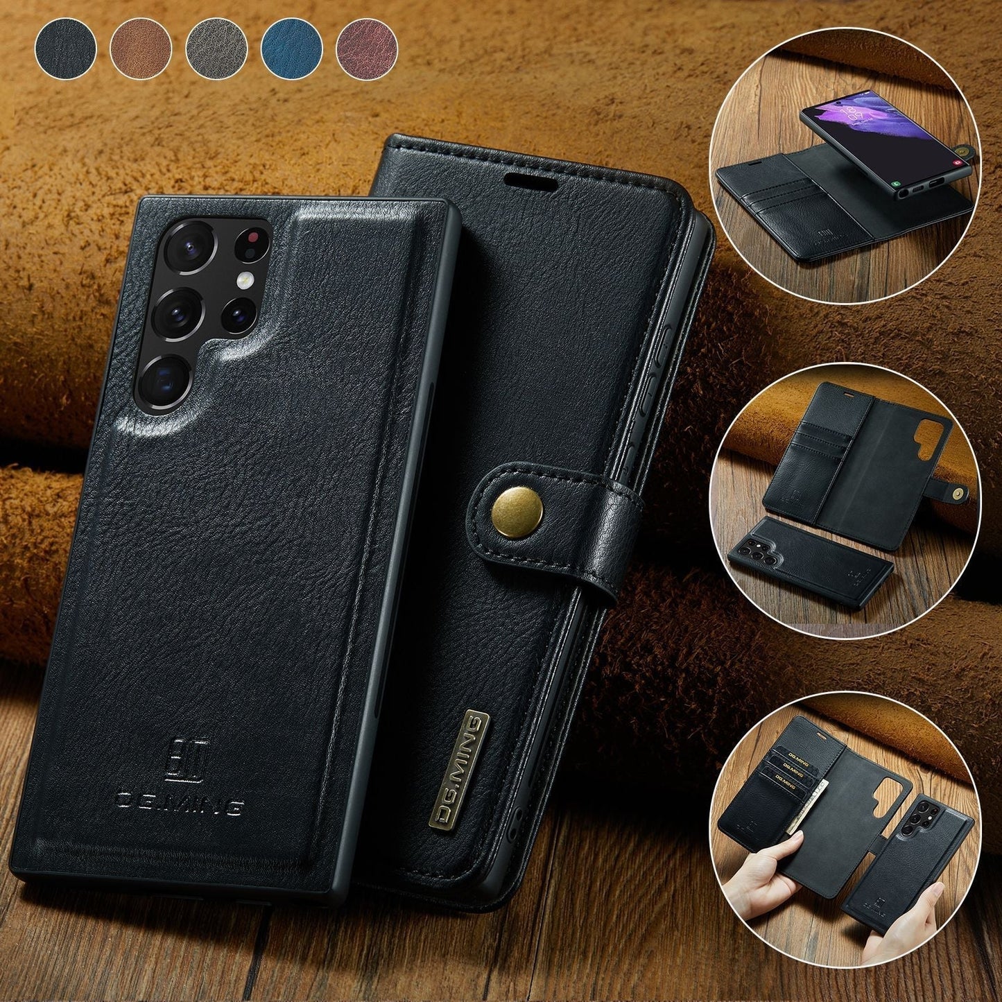 Luxury Dual Function Leather Phone Cover