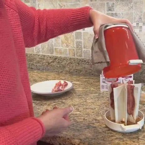 Convenient Microwave Bacon Cooker with Splash Shield