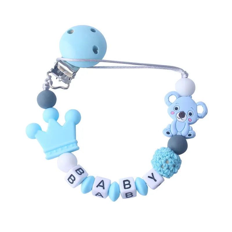 Adorable Infant Pacifier Holder with Soft Toy Crown - Luxicro