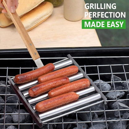Simple Rotating Hot Dog BBQ Grill Tray