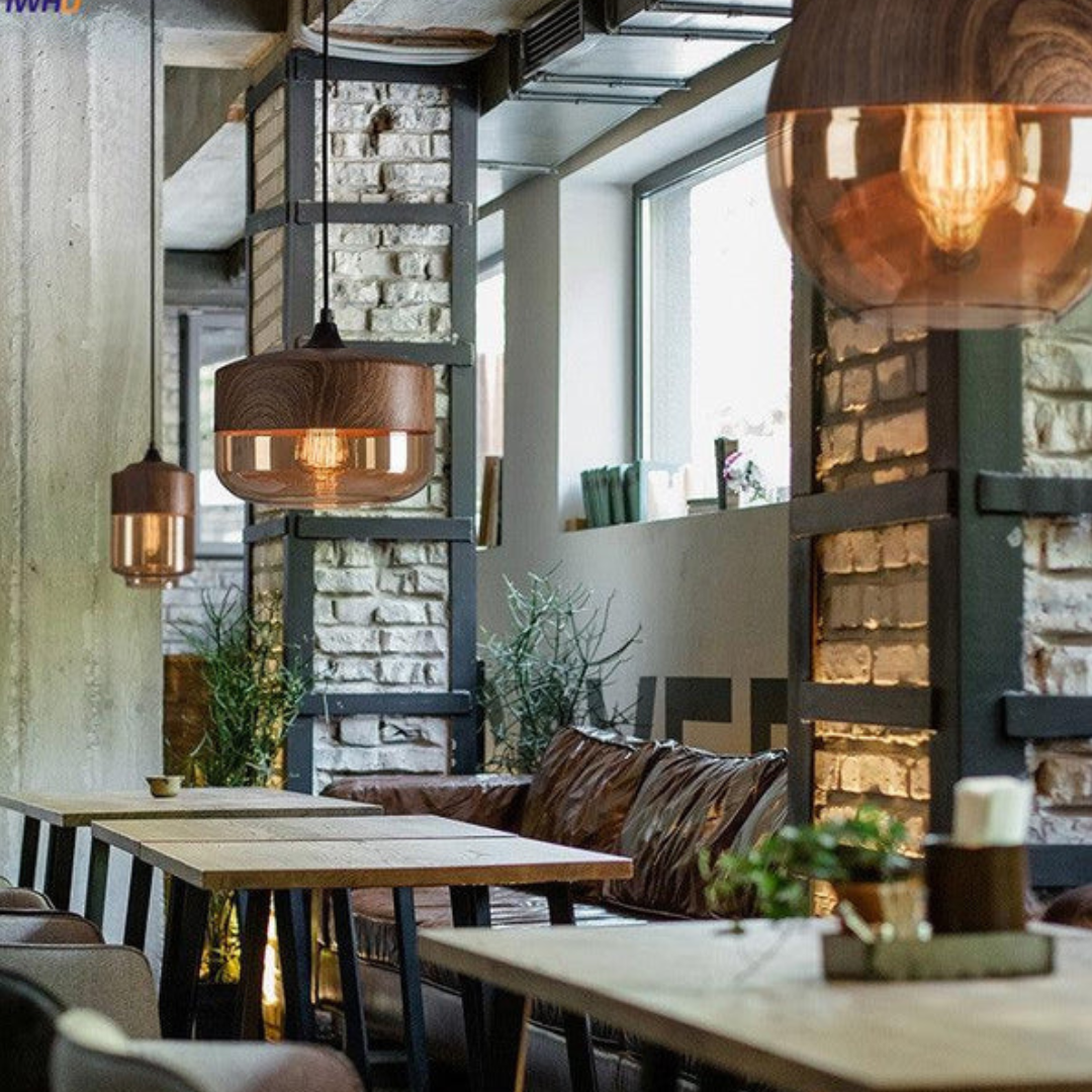Rustic Wood Hanging Light NordLuna
