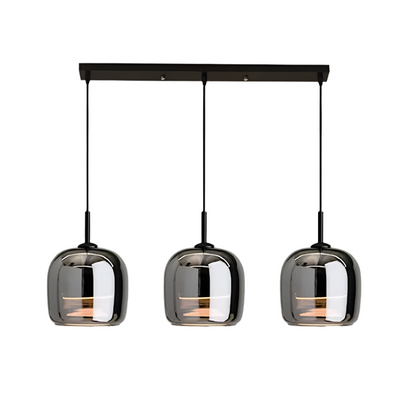 Sleek Glass Hanging Kitchen Light Fixture