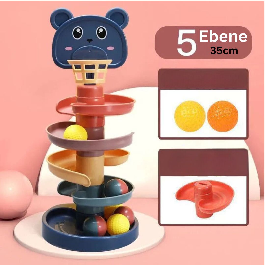 Colorful Kids Wooden Ball Stack Toy - Luxicro