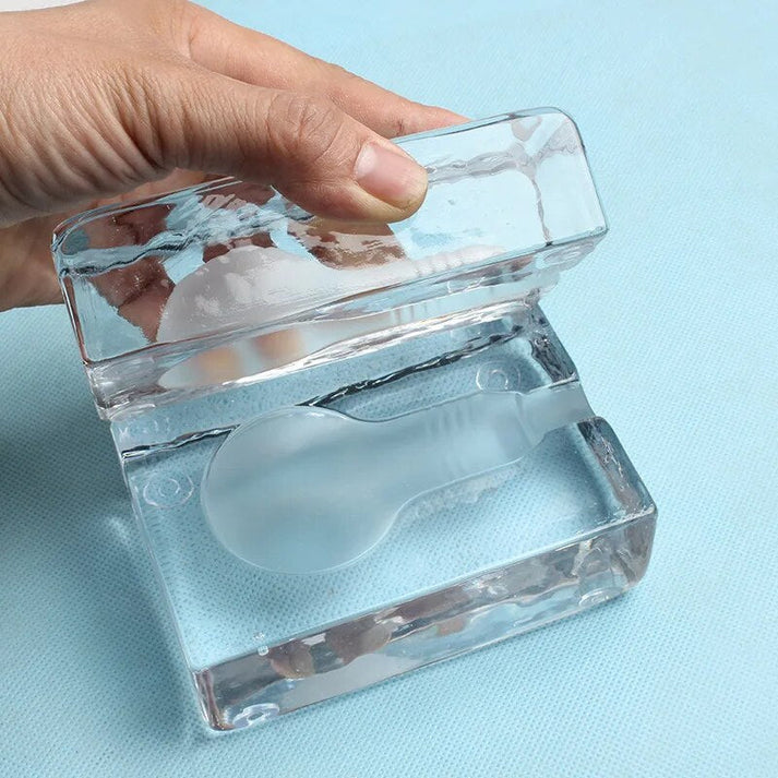 Sleek Clear Glass Table Lamp with Bright LED Light
