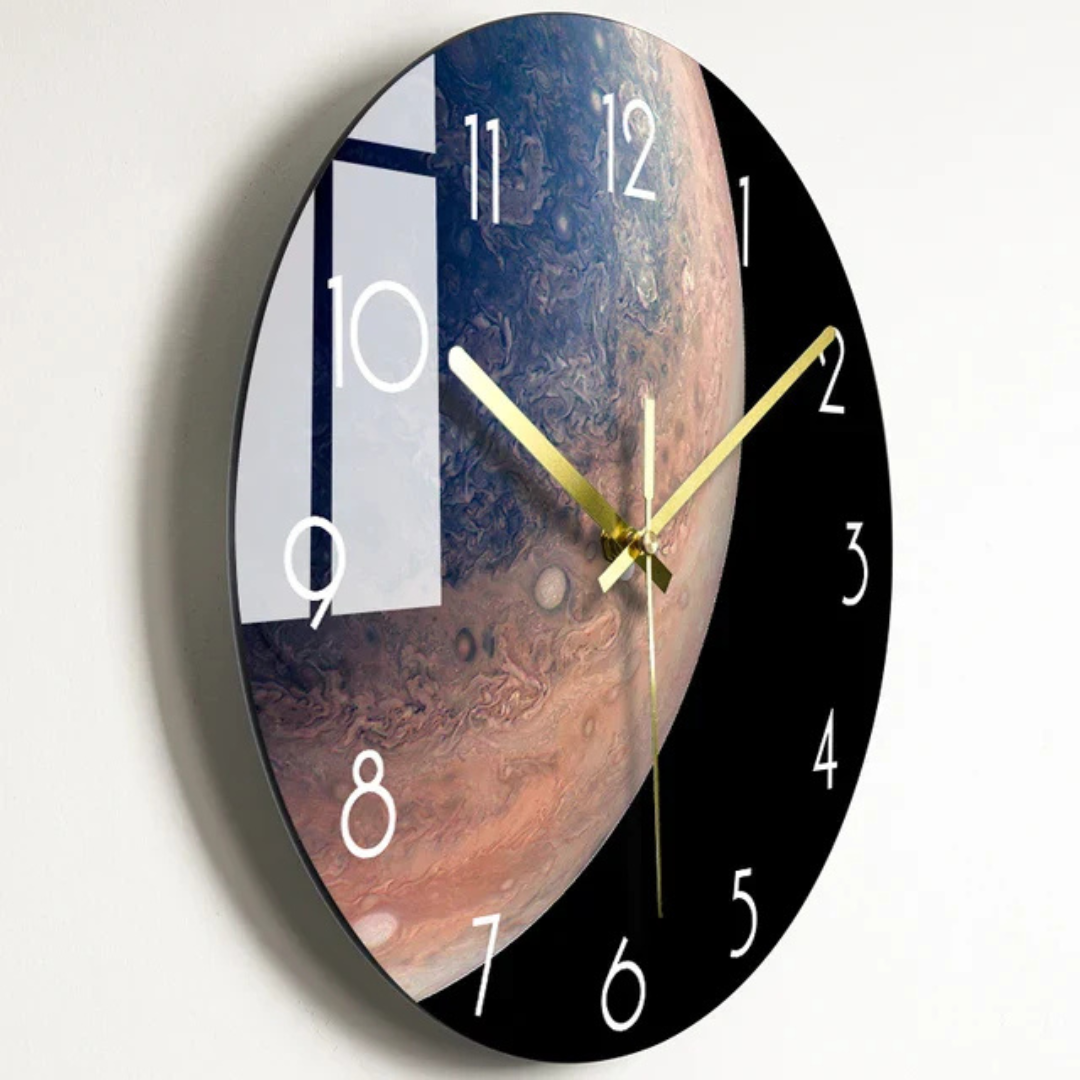 Big Round Glass Wall Clock with Modern Style