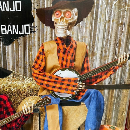 Fun Musical Skeleton Decor Statue