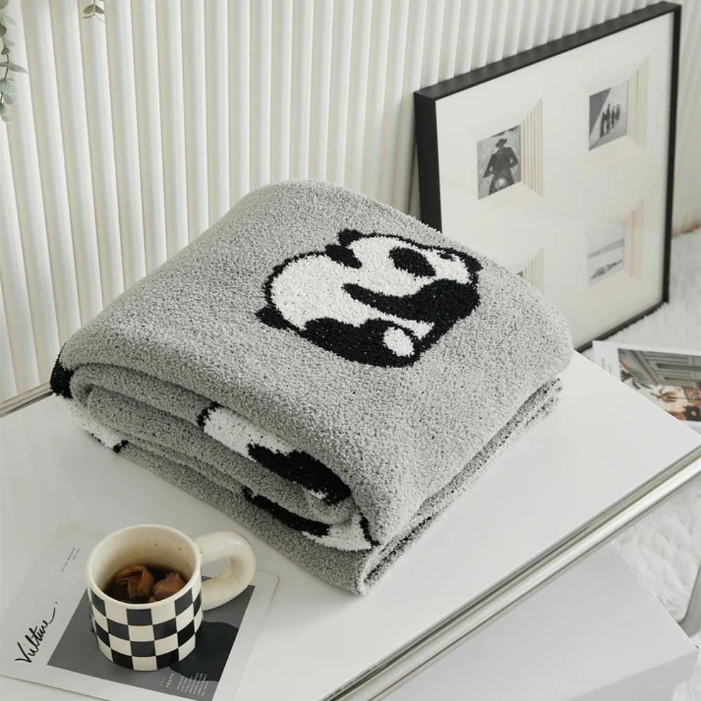 Cute Plush Panda Throw Blanket