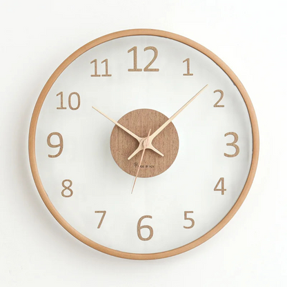 Classic Round Wood Wall Clock