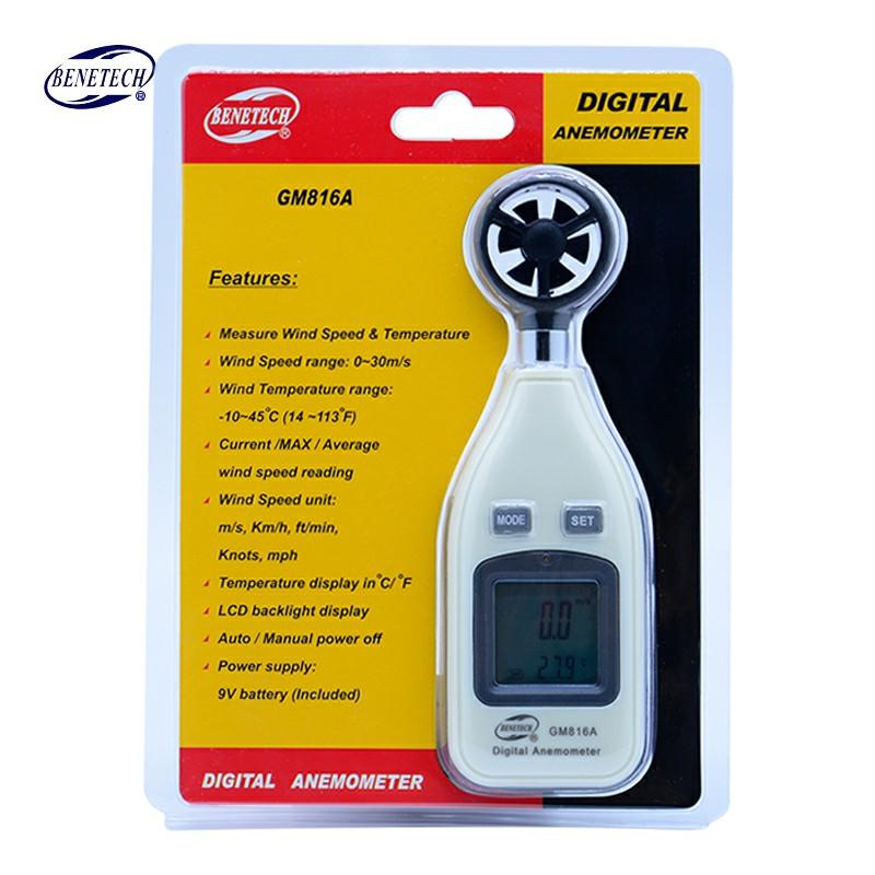 Portable Digital Wind Speed Gauge with Backlight Screen