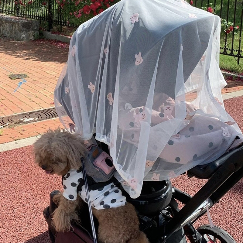 Lightweight Baby Stroller Sun Shade with Mesh Screen