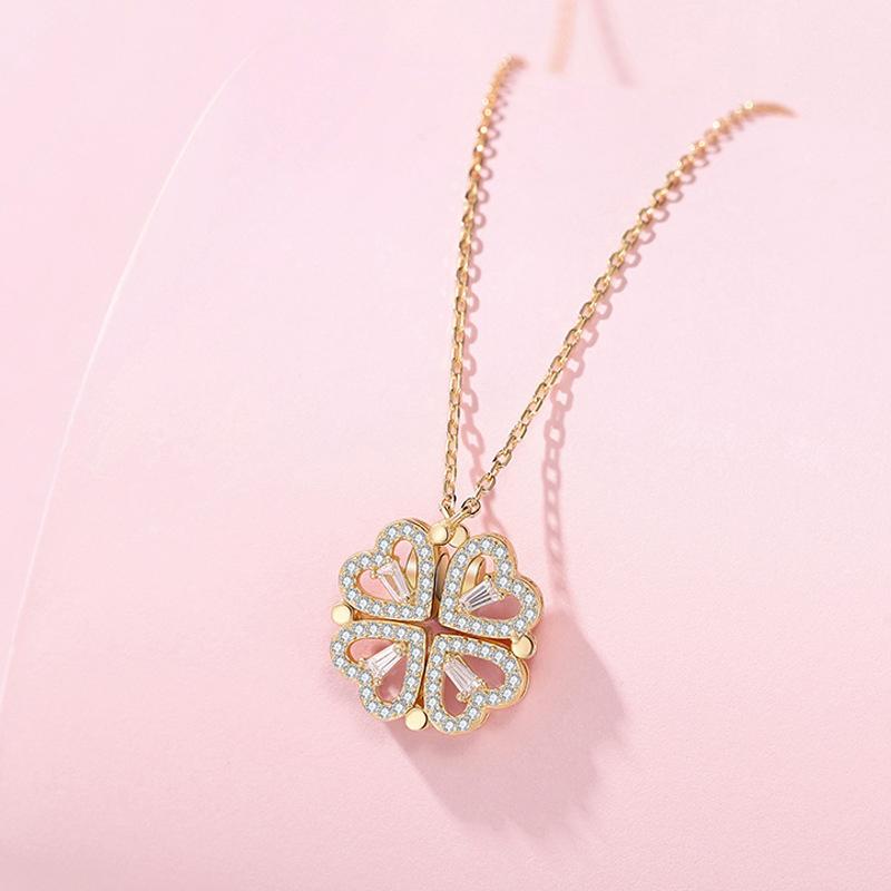 Delicate Lucky Clover Pendant Necklace