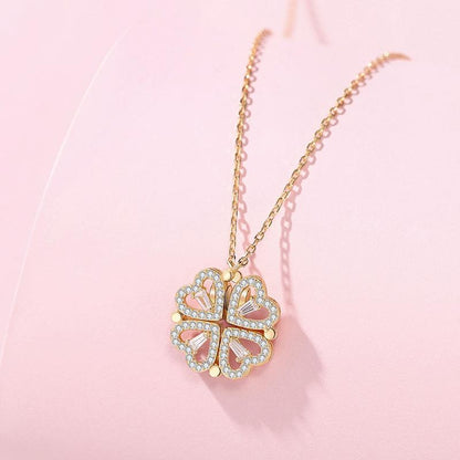 Delicate Lucky Clover Pendant Necklace