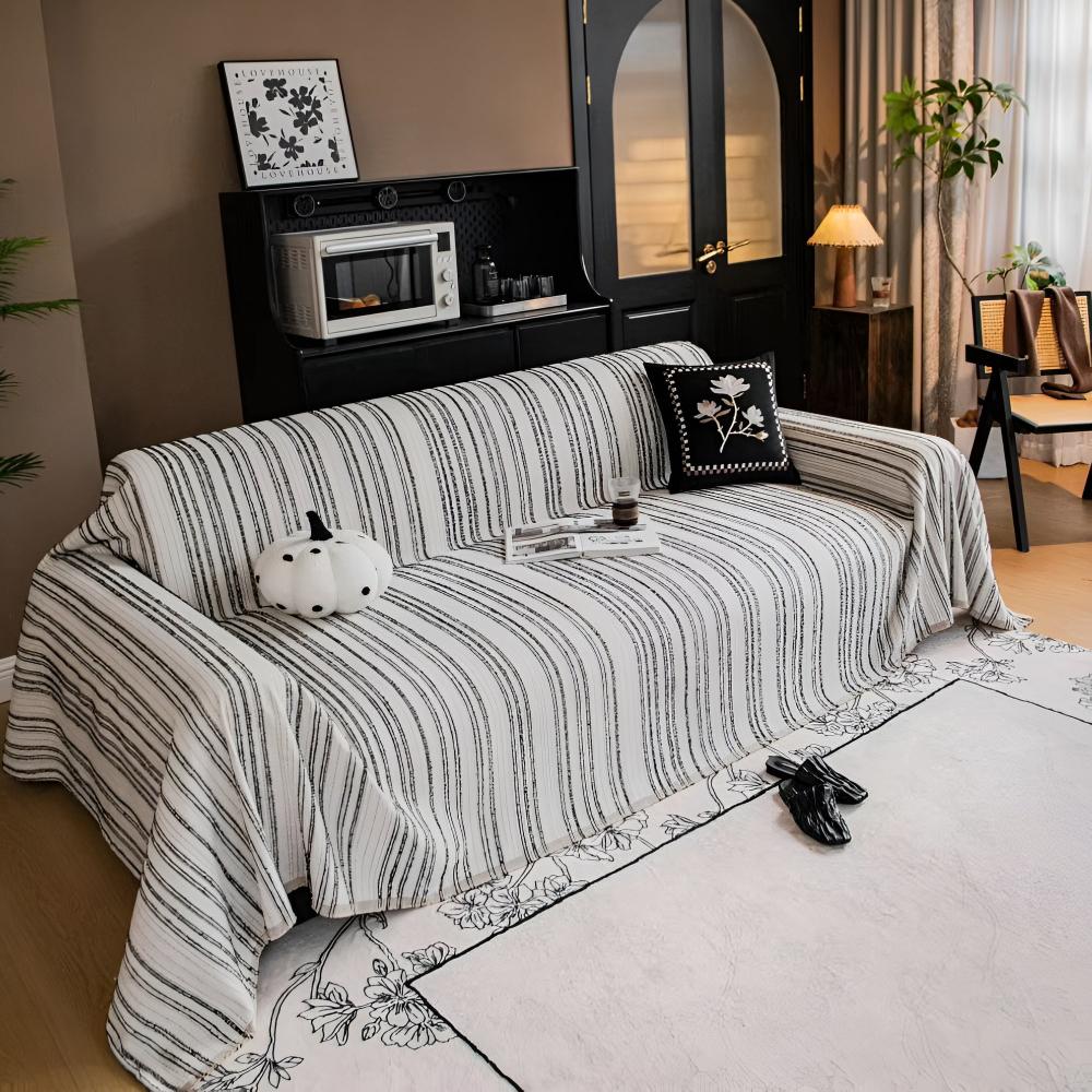 Luxurious Patterned Chenille Couch Slipcover