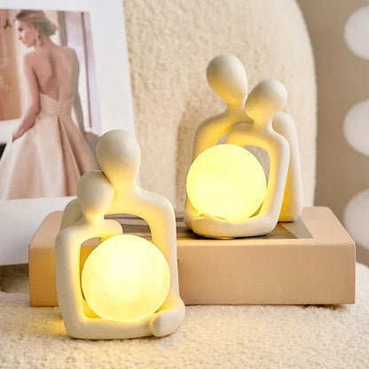 Calming White Bedside Lamp - Warm Glow
