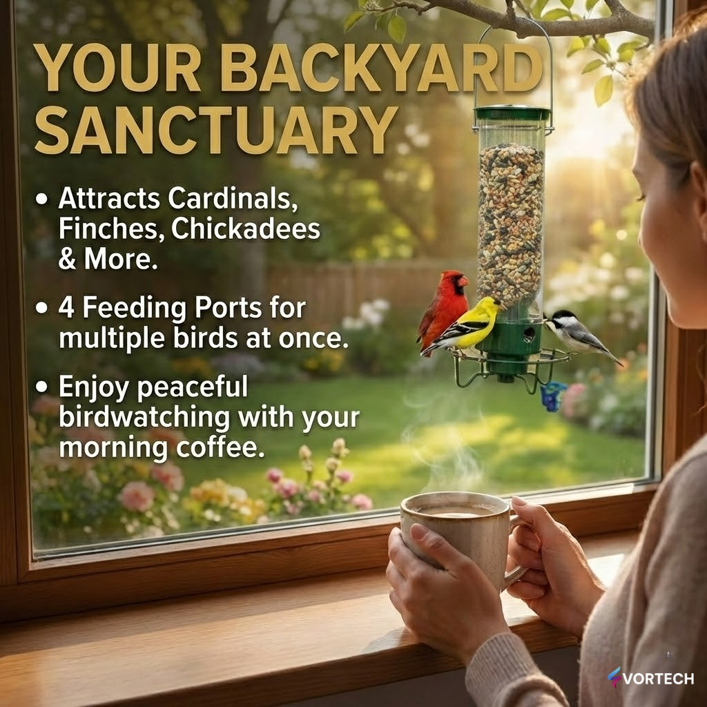 Squirrel Proof Bird Feeder with Weight Activated Guard