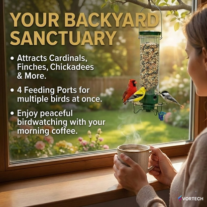 Squirrel Proof Bird Feeder with Weight Activated Guard
