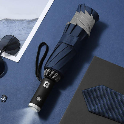 Compact Windproof Umbrella with Reflective Strip