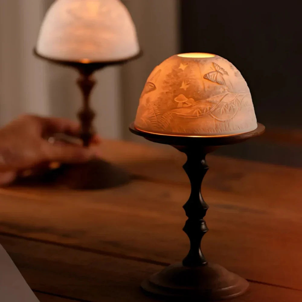 Clear Round Candle Holder - Luxicro