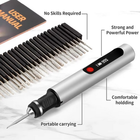 Precision Art Engraving Pen Kit with 30 Tips