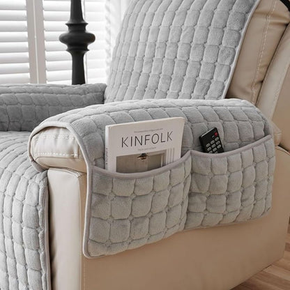 Plush Patterned Couch Cover