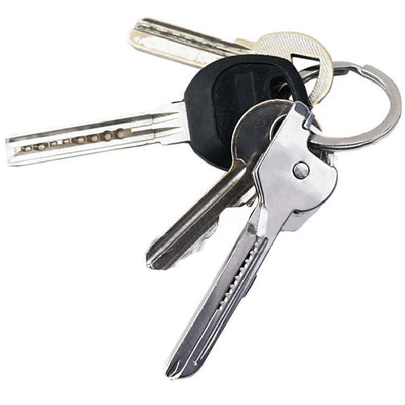 Compact 6-in-1 Folding Keychain Tool