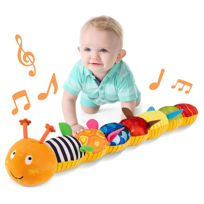 Soft Plush Baby Toy Rattle Caterpillar - Luxicro