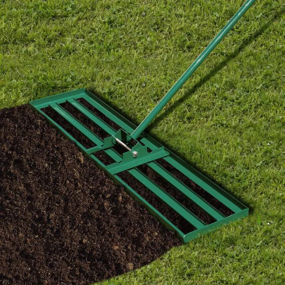 Extra Wide Lawn Rake Yard Soil Leveler Tool - Luxicro