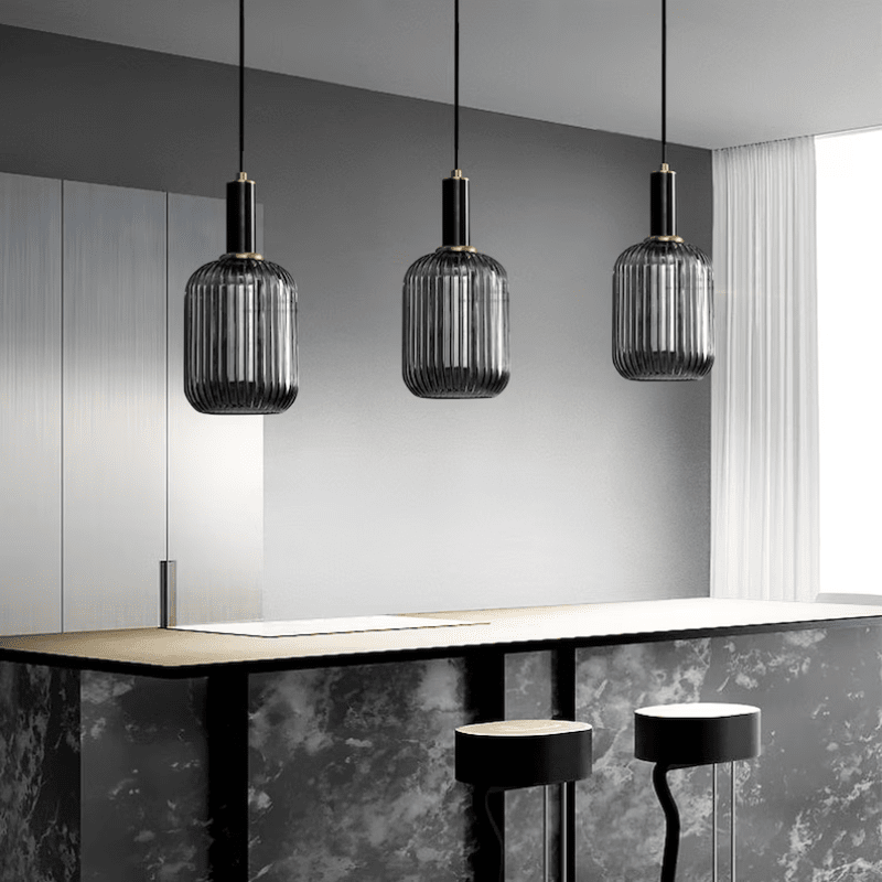 Modern Glass Drop Pendant Lighting Fixture