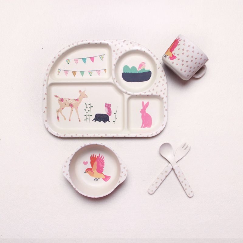 Adorable Baby Feeding Set - Plate, Bowl & Spoon