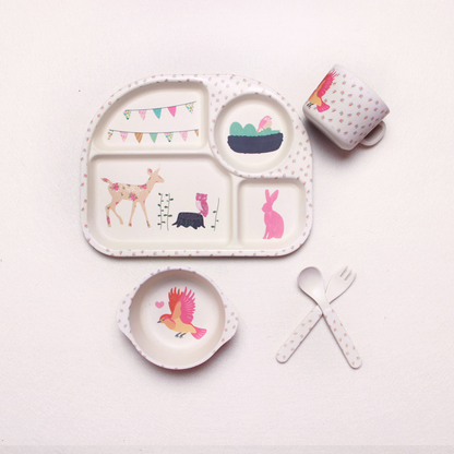 Adorable Baby Feeding Set - Plate, Bowl & Spoon
