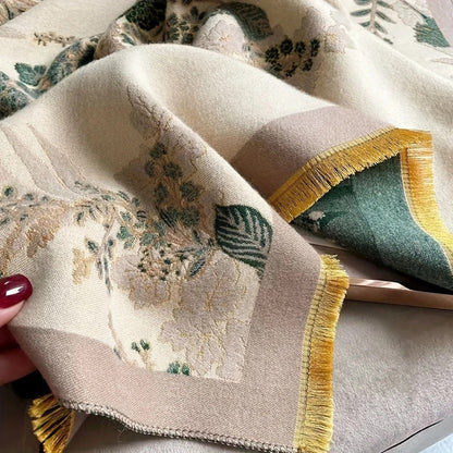 Beautiful Floral Reversible Silk Scarf